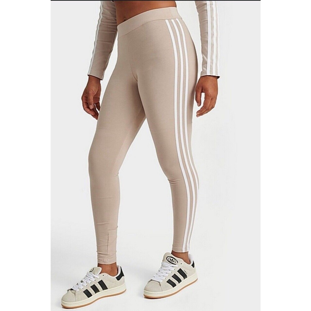 ADIDAS IP3096 Women's 3-Stripes Tight Wonder Beige Size Large BRAND NEW